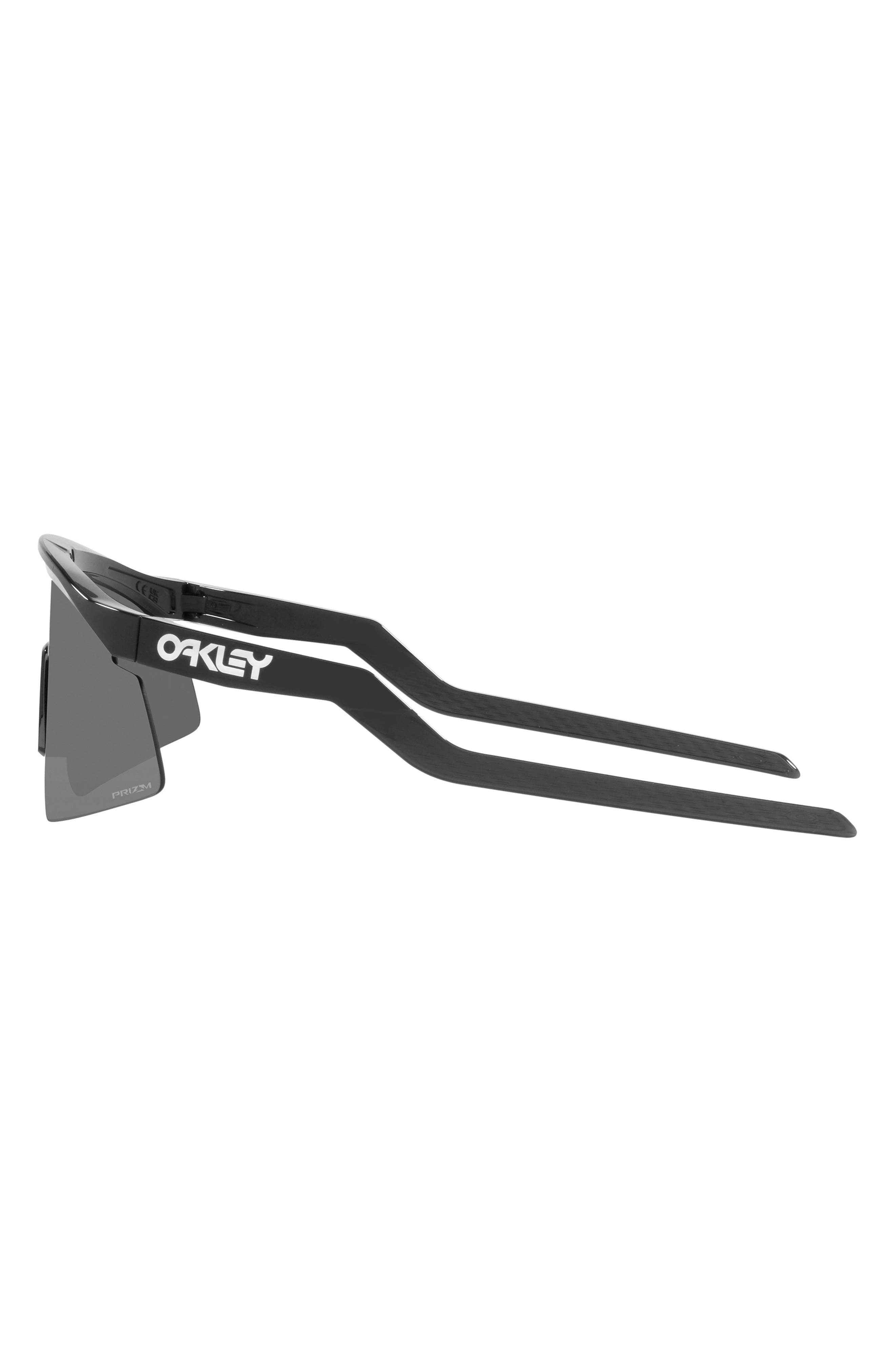 Oakley Hydra 37mm Prizm™ Semirimless Wrap Shield Sunglasses in Black at Nordstrom - 4