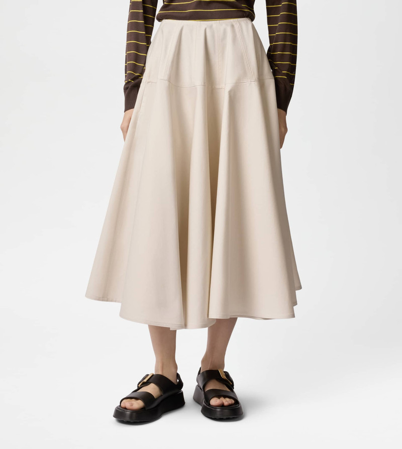 SKIRT IN COTTON AND SILK - WHITE 3