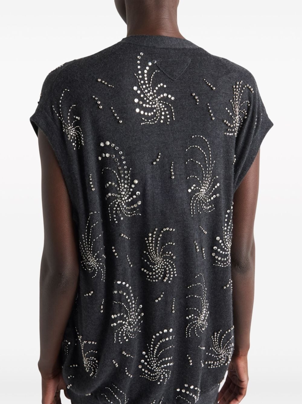 embellished cashmere vest - 4