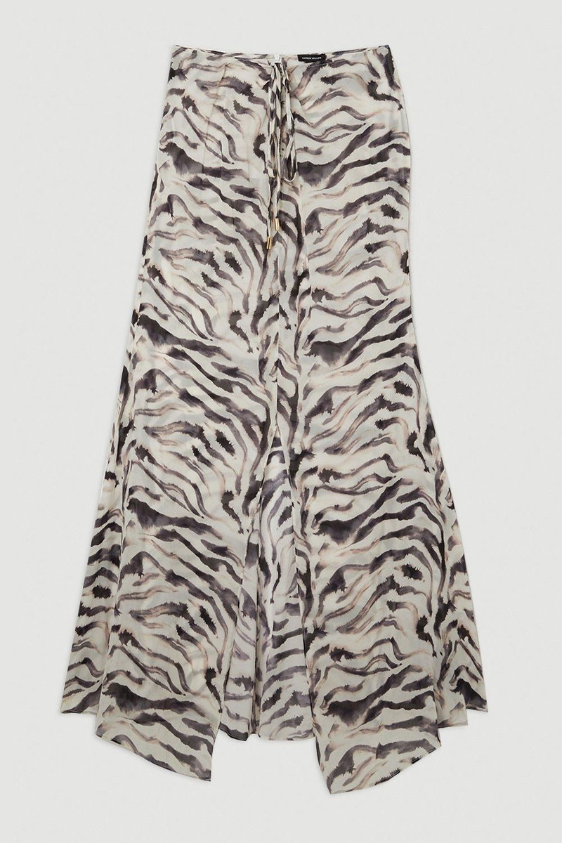 Animal Print Ruched Beach Skirt 4