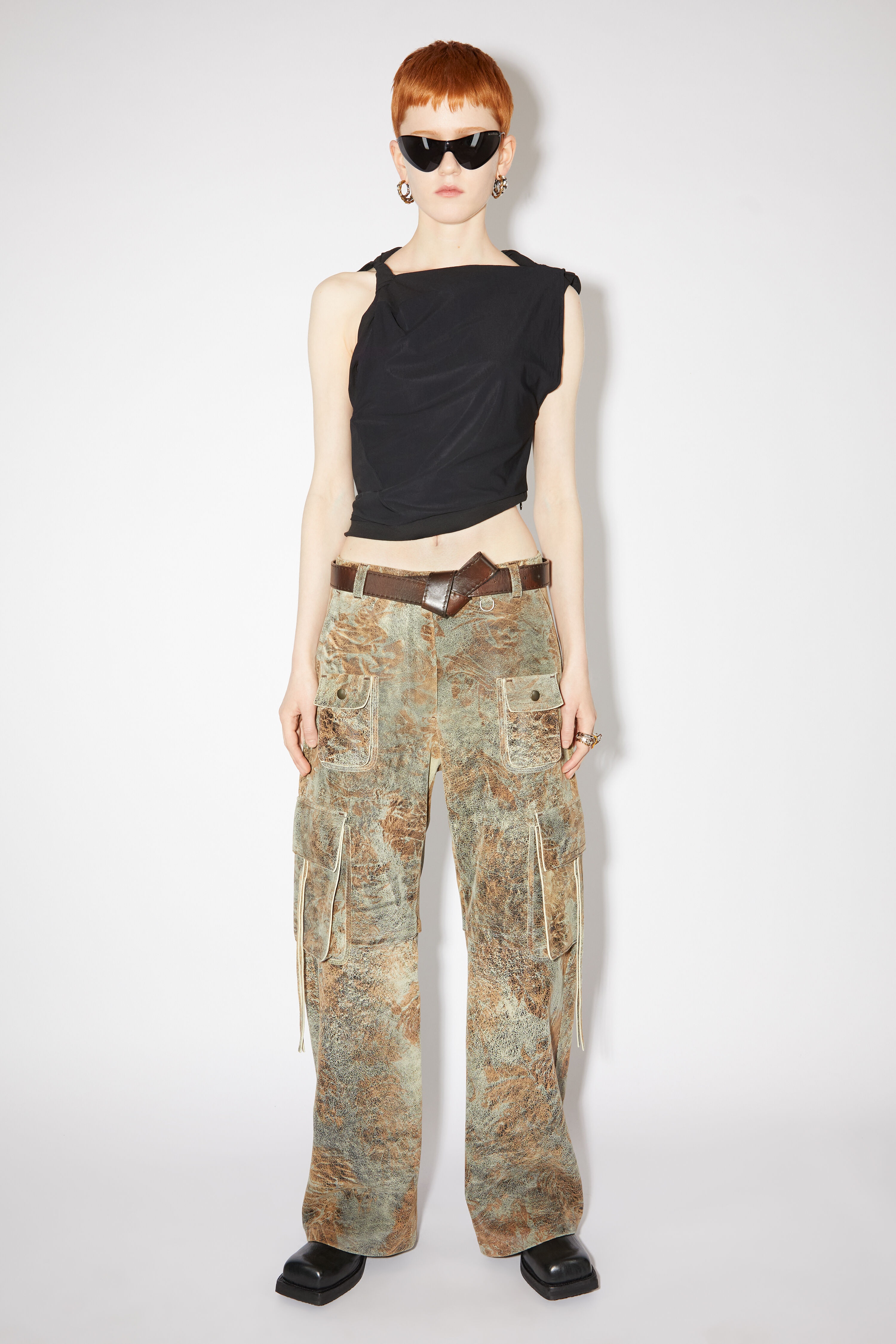 Musubi leather belt - Dark brown - 2