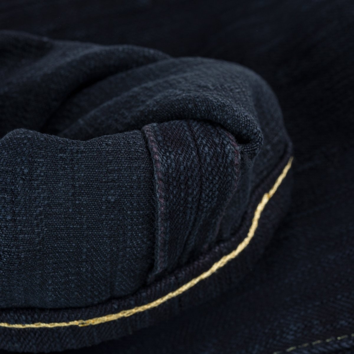 IH-555S-SLBod 16oz Slubby Selvedge Denim Super Slim Cut Jeans - Indigo Overdyed Black - 12