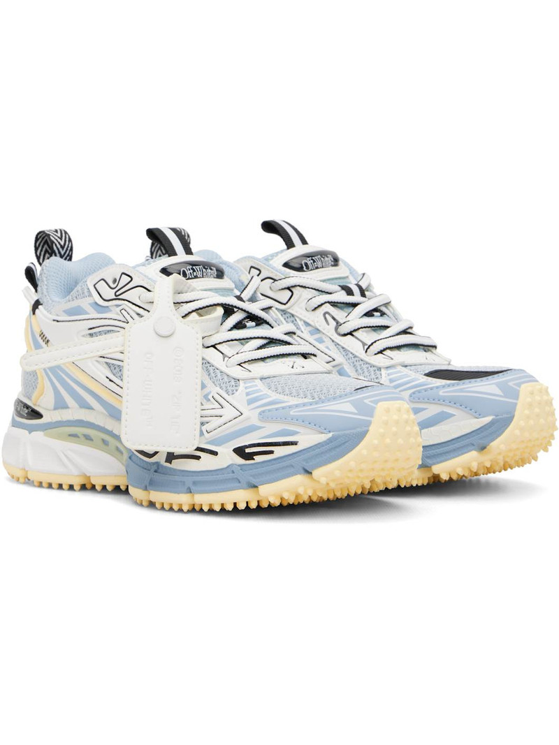 Blue & White 'Be Right Back' Suede Sneakers 4