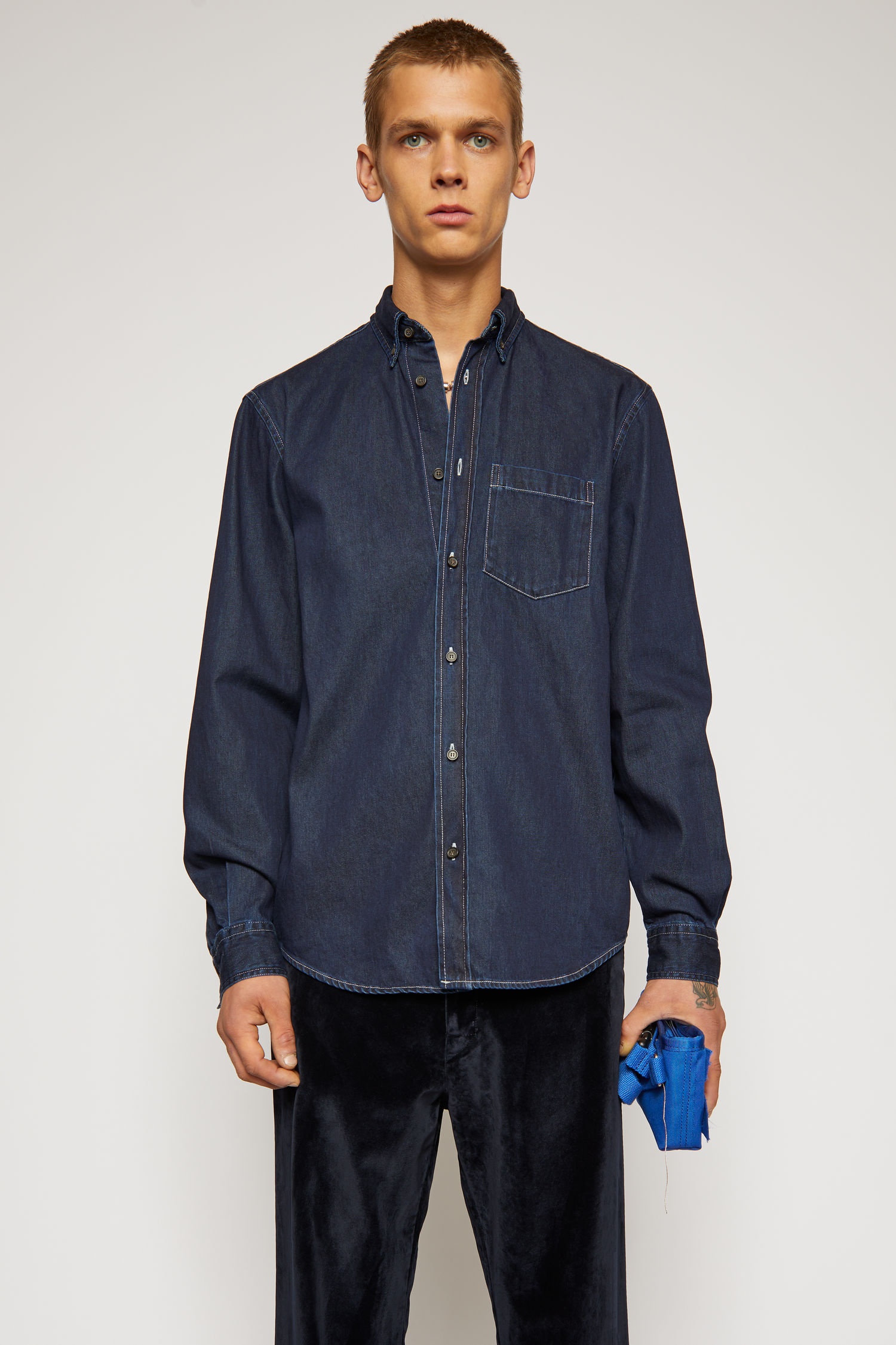 Classic denim shirt indigo blue - 2