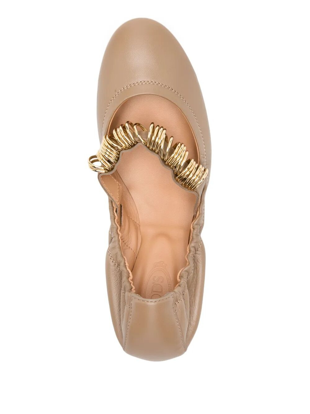 Tod's Women Metallic Rings Strap Nappa Leather Ballerinas - 4