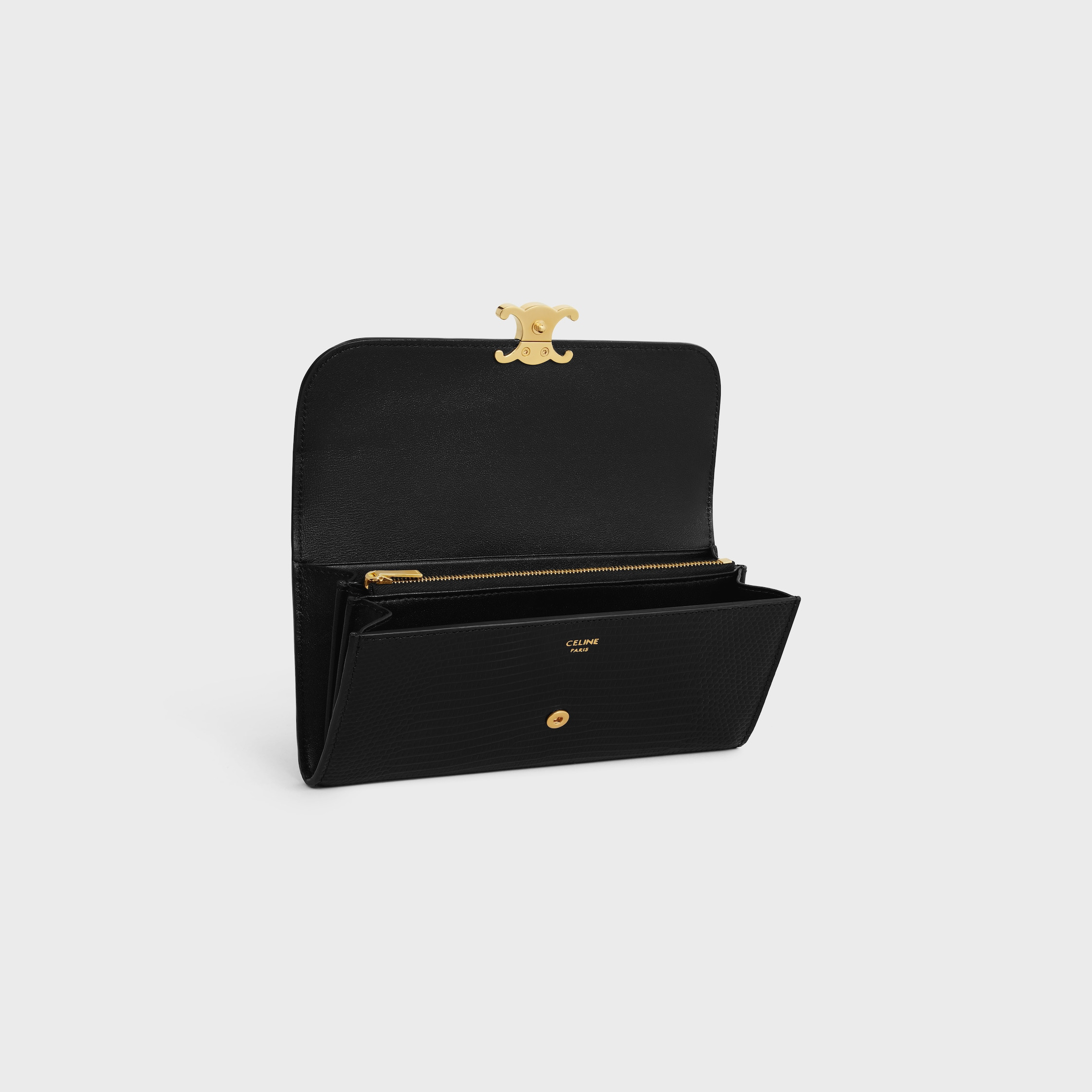 LARGE WALLET TRIOMPHE in lizard - 4