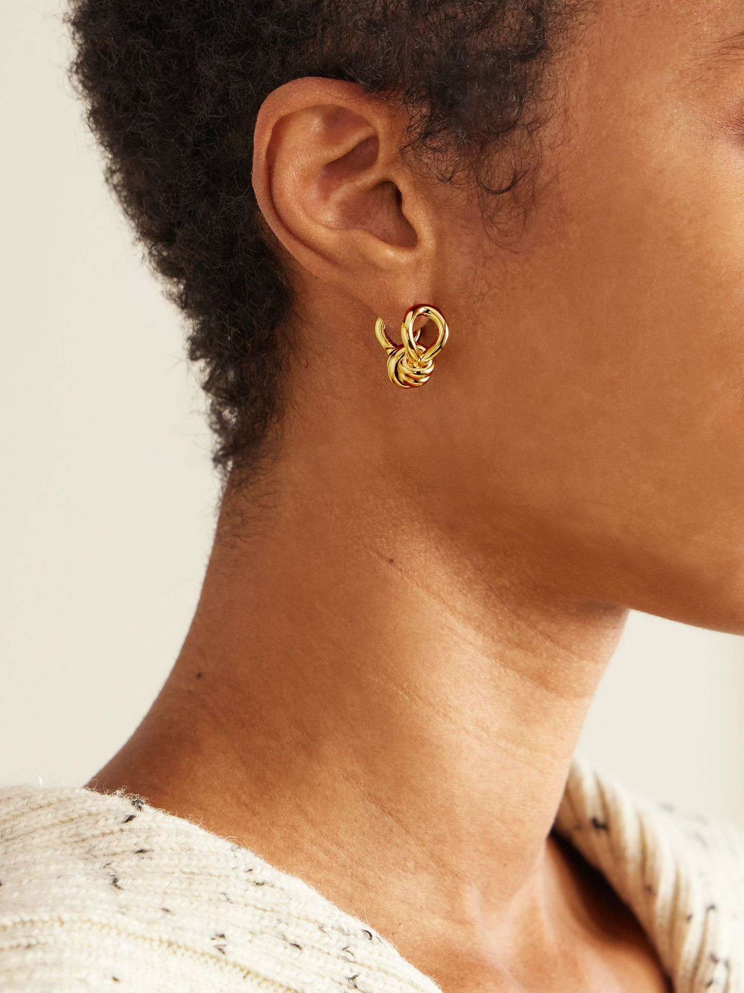 Gold-plated silver earrings Gold - 2