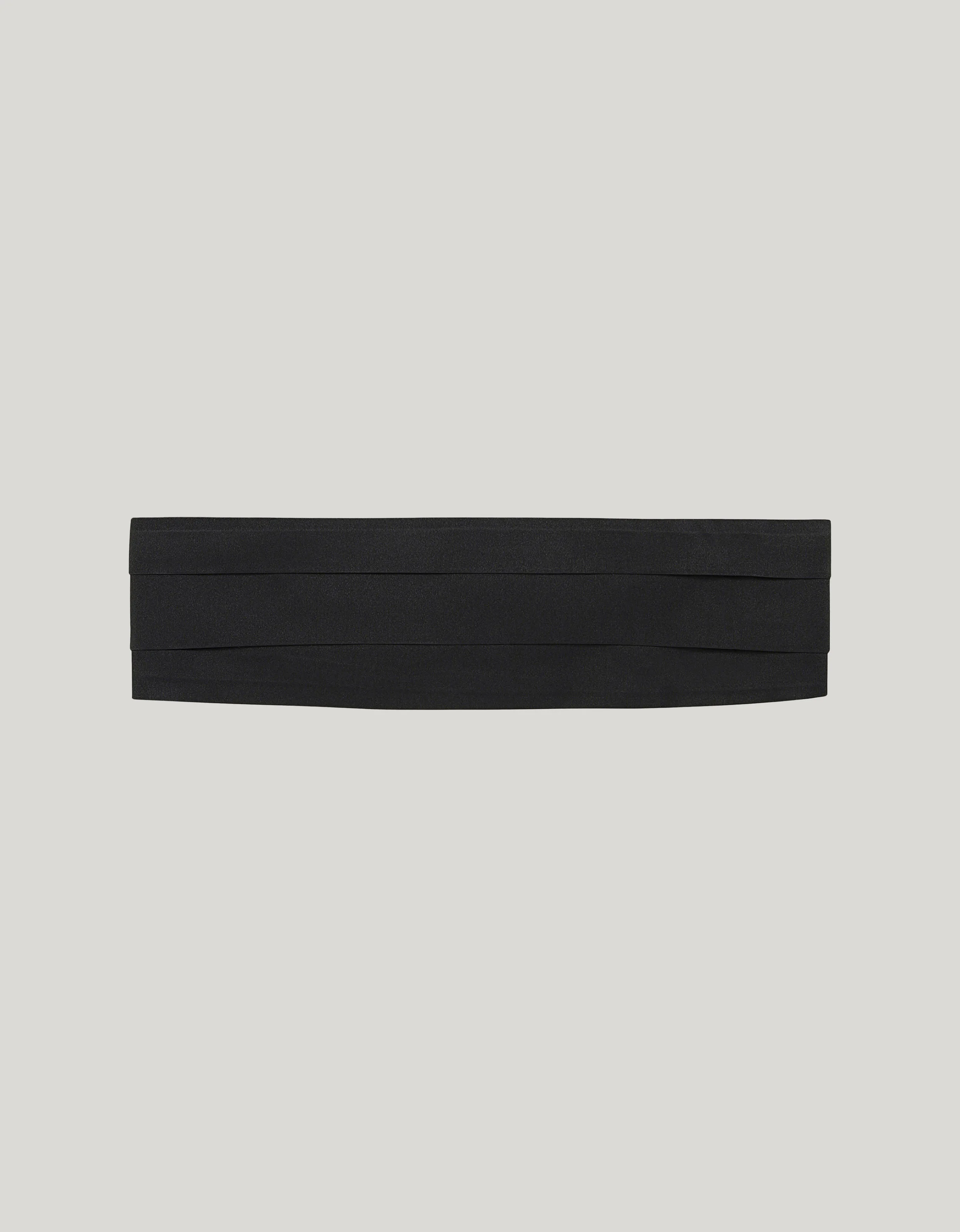 BLACK SILK CUMMERBAND - EXTRA LARGE - 1