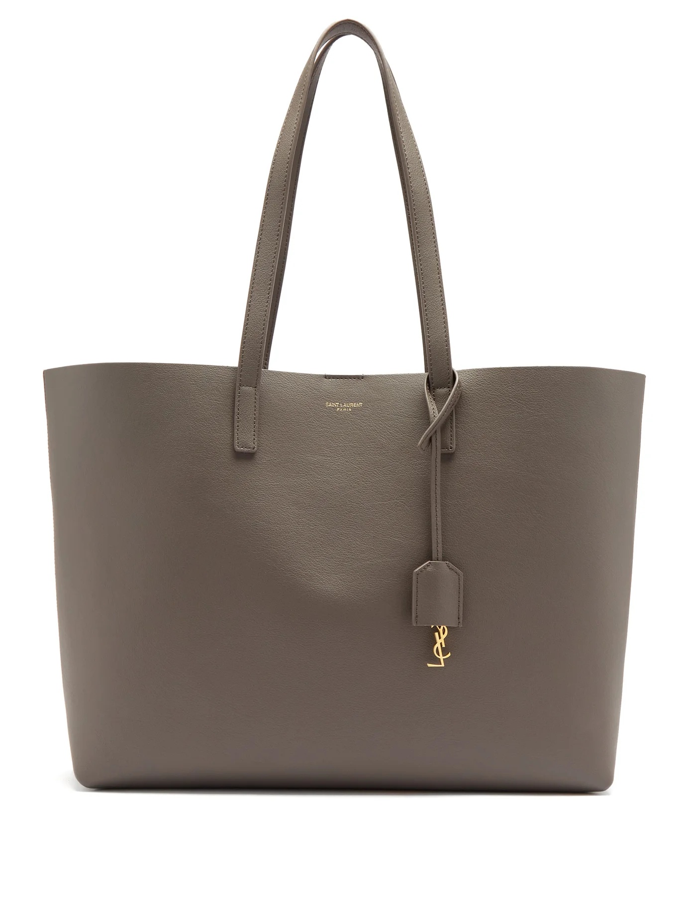 Shopping grained-leather tote bag - 1