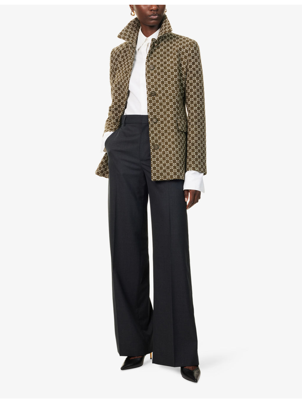 Relaxed-Fit Wide-Leg Wool Trousers - 2