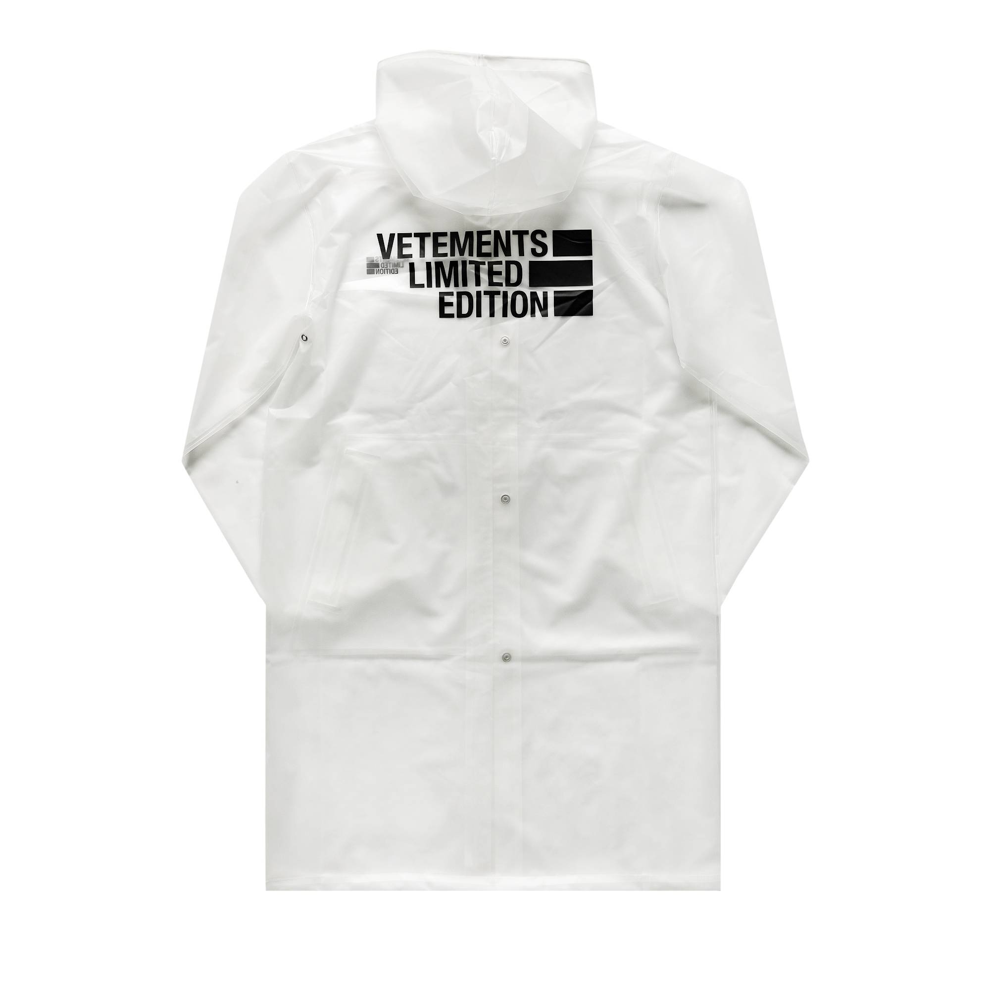 Vetements Big Logo Limited Edition Raincoat 'Transparent' - 2
