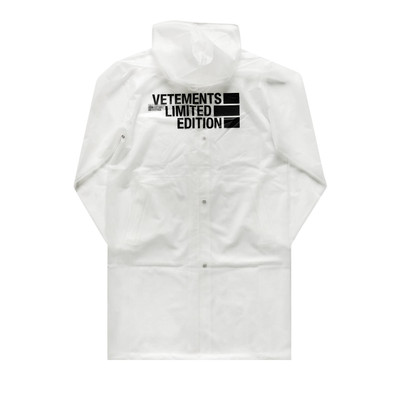VETEMENTS Vetements Big Logo Limited Edition Raincoat 'Transparent' outlook