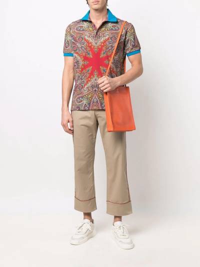 Etro cropped piped-trim trousers outlook