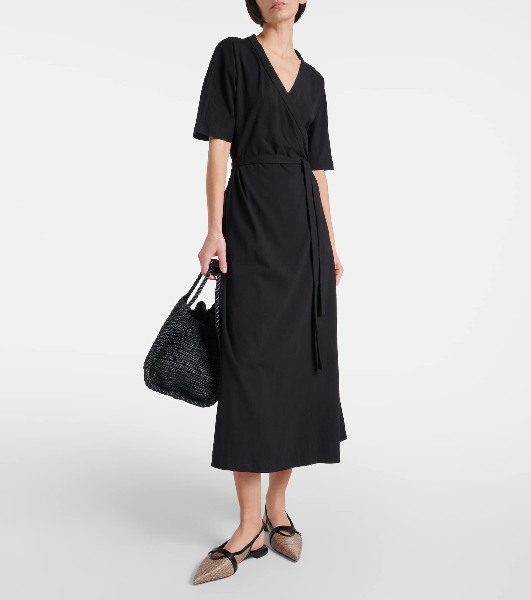 Pisano cotton-blend jersey midi dress - 2