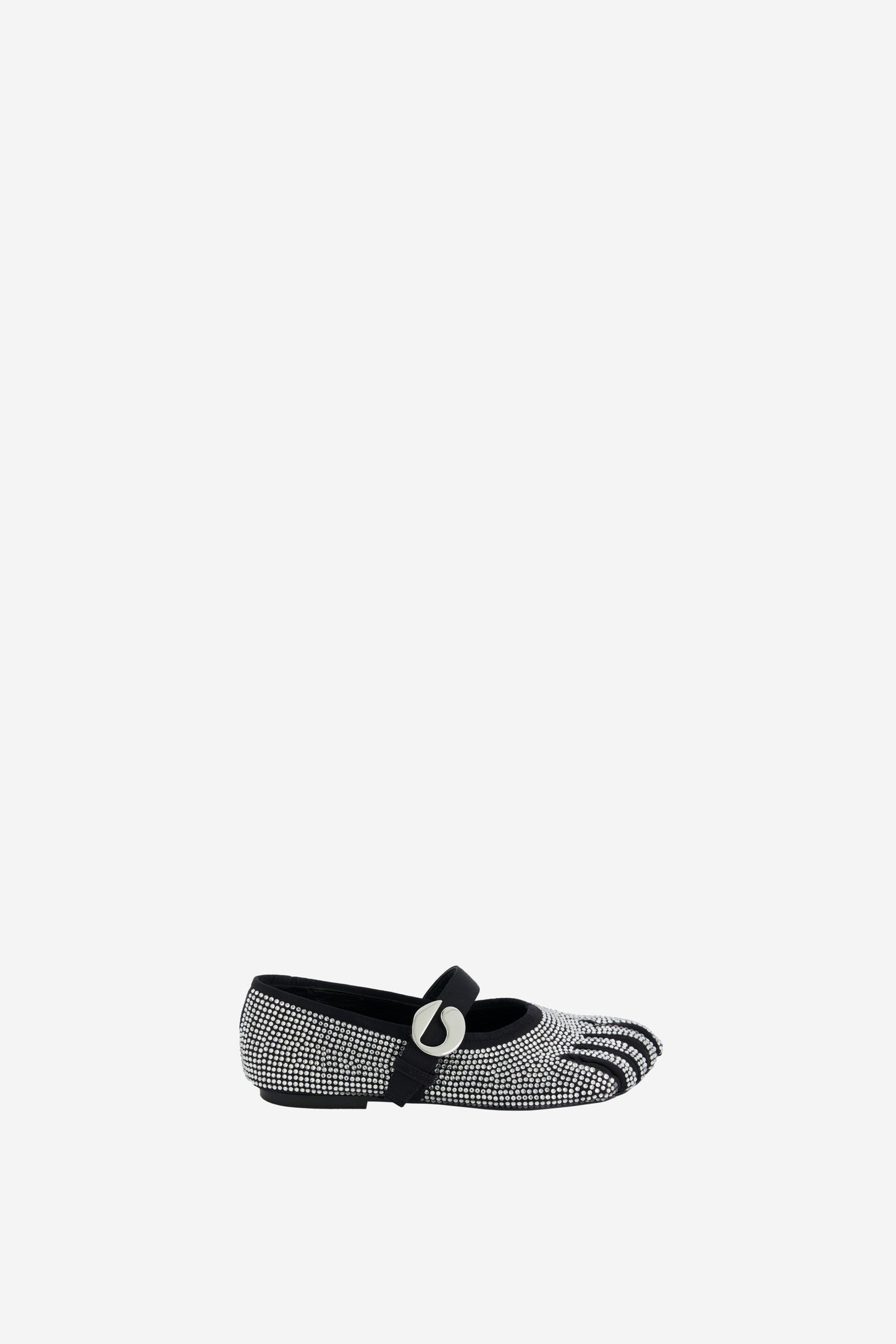 Crystal-Embellished Five-Toe Ballerina Belt Flat - 2