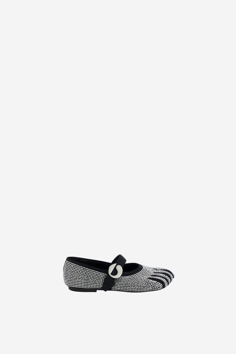 COPERNI Crystal-Embellished Five-Toe Ballerina Belt Flat outlook
