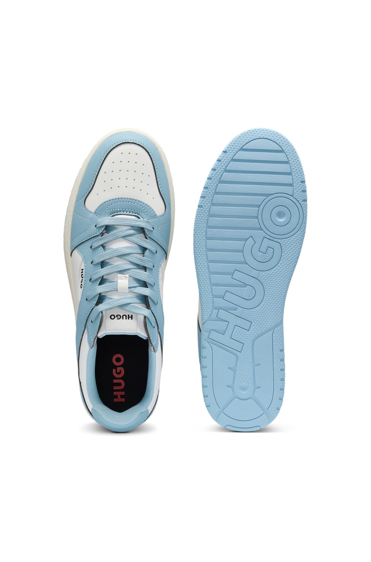 LOW-TOP TRAINERS WITH FAUX LEATHER - 4