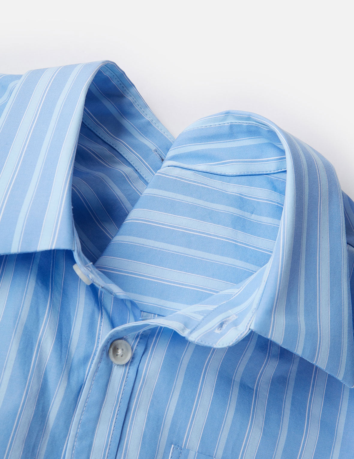 Drape Collar Pinstripe Shirt - 15