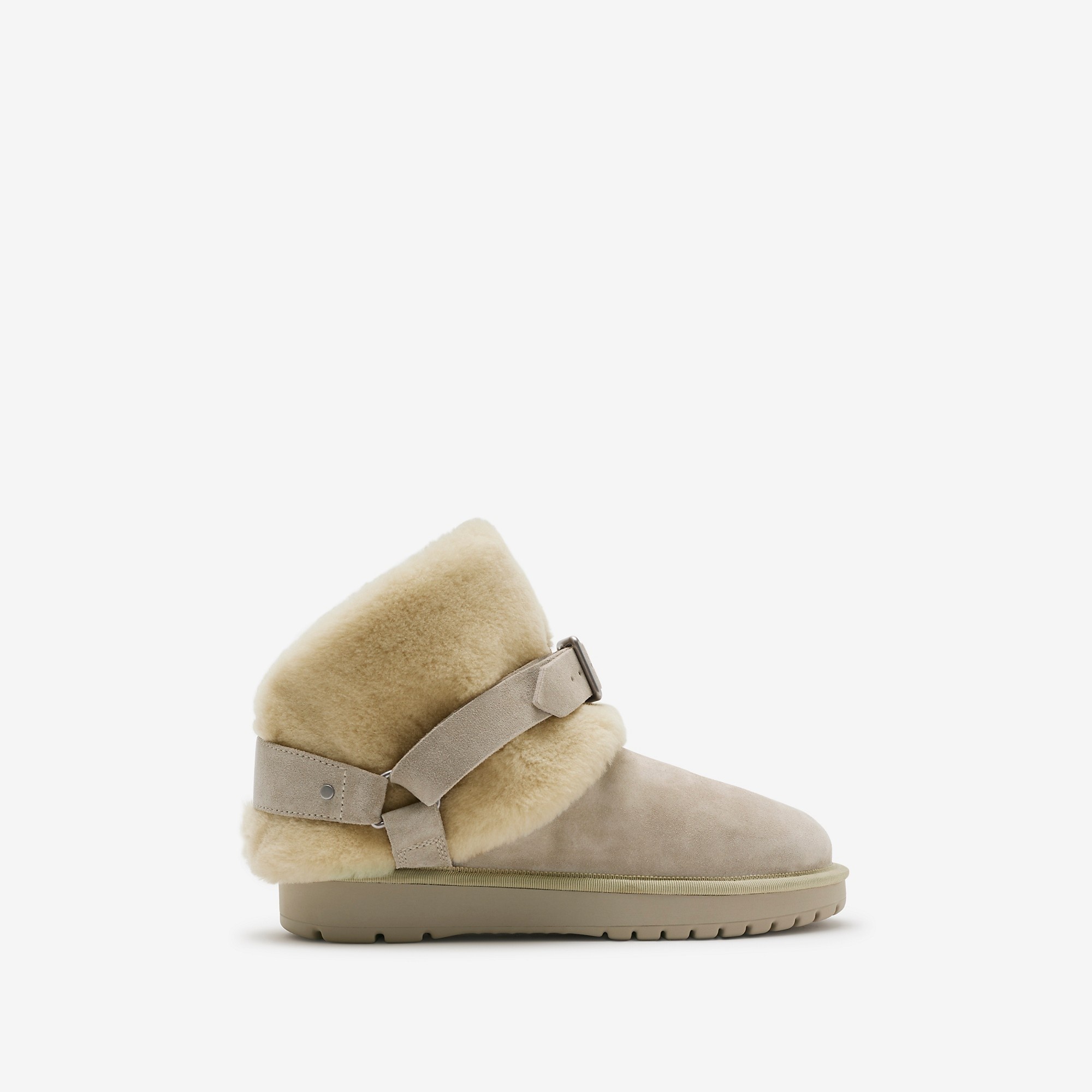 Suede and Shearling Chubby Boots - 1