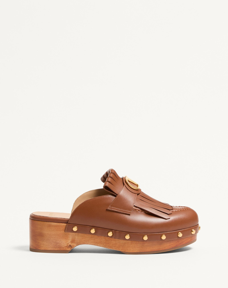 VLOGO SIGNATURE FRINGED CALFSKIN CLOG 45MM - 1