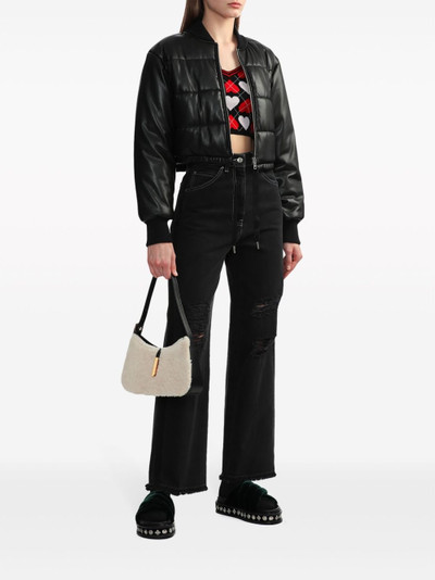 MSGM high-rise straight-leg jeans outlook