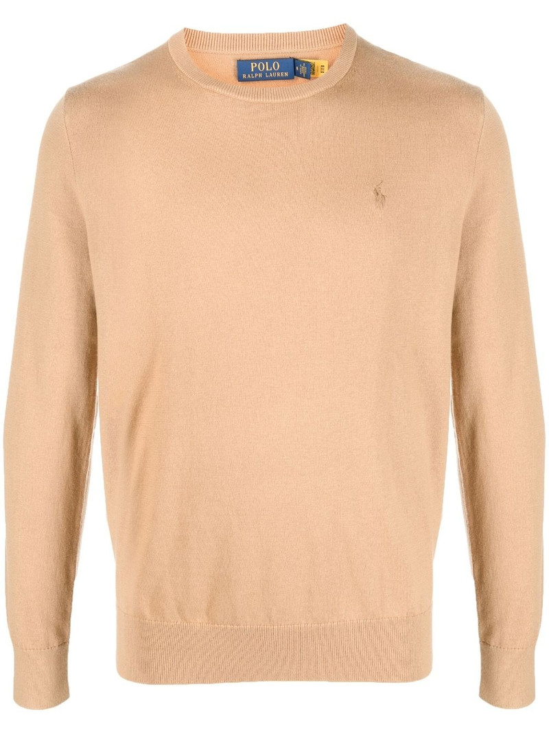 embroidered-logo cotton-cashmere blend jumper 1
