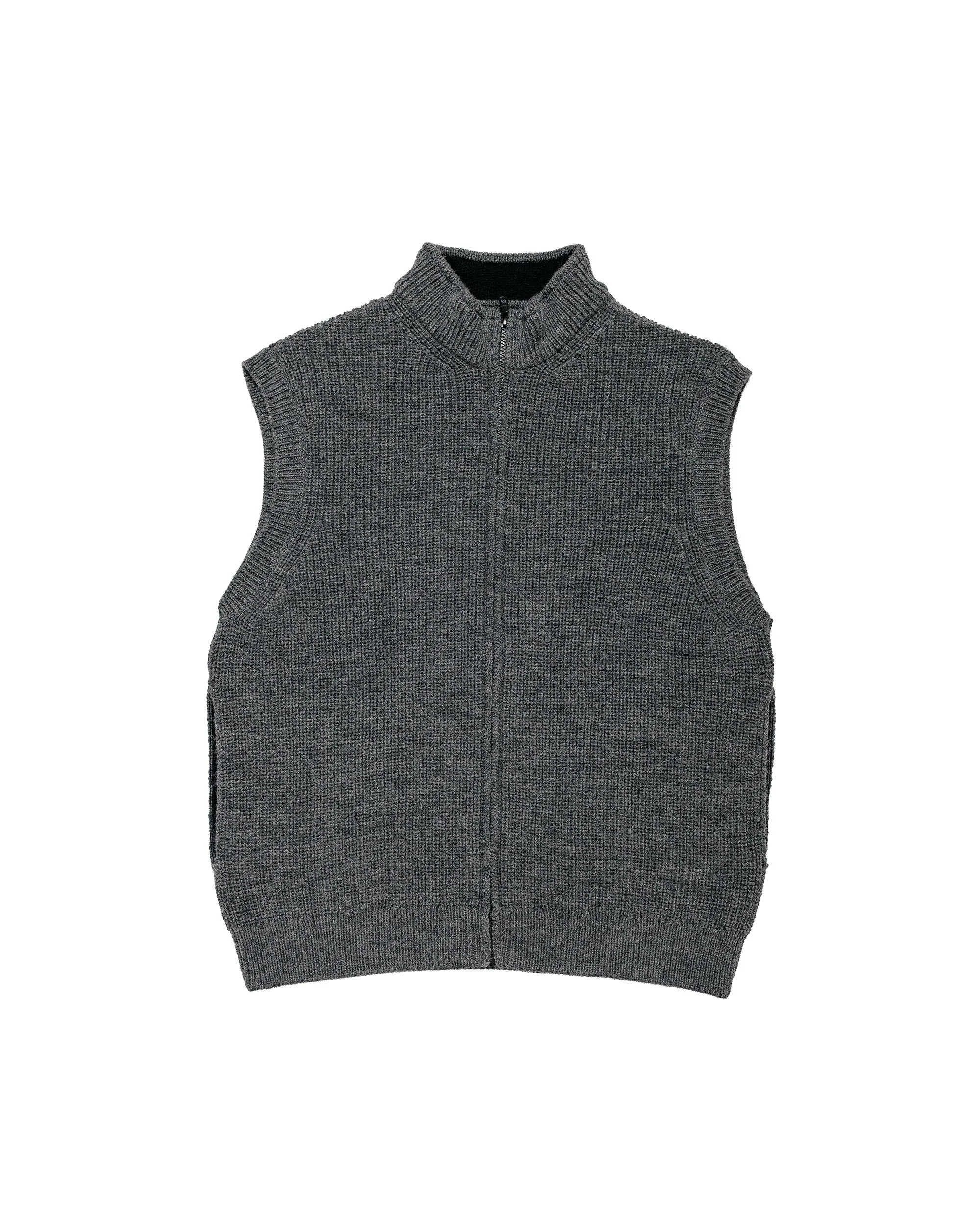 MHL Zip Gilet Dry Merino Grey Melange - 1