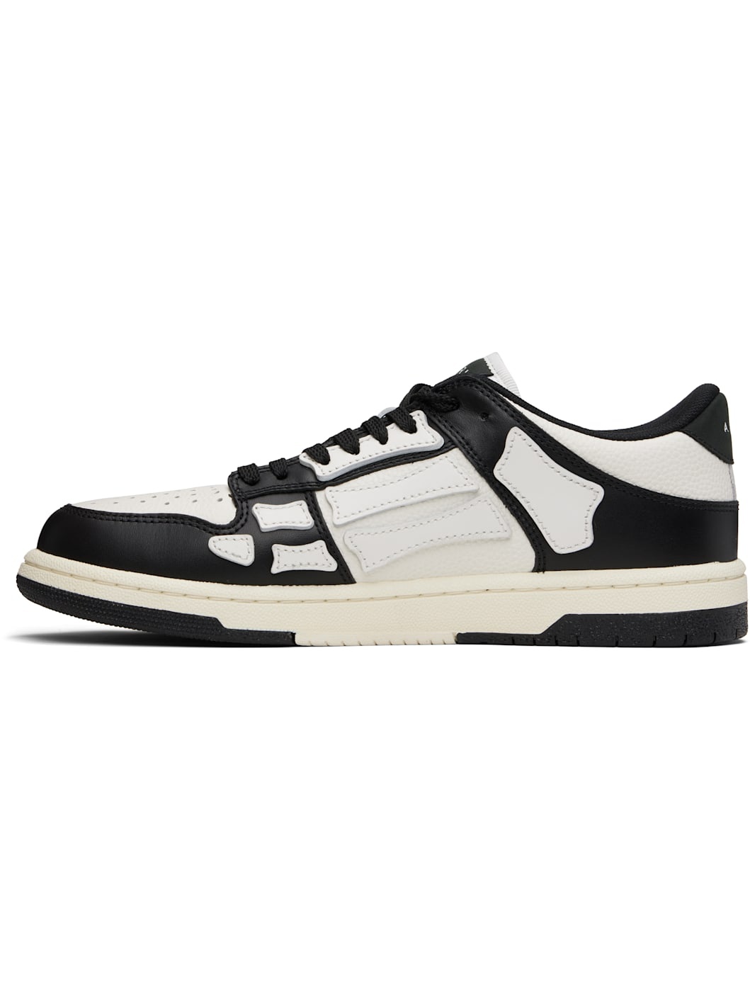 Black & White Skel Top Low Sneakers - 3