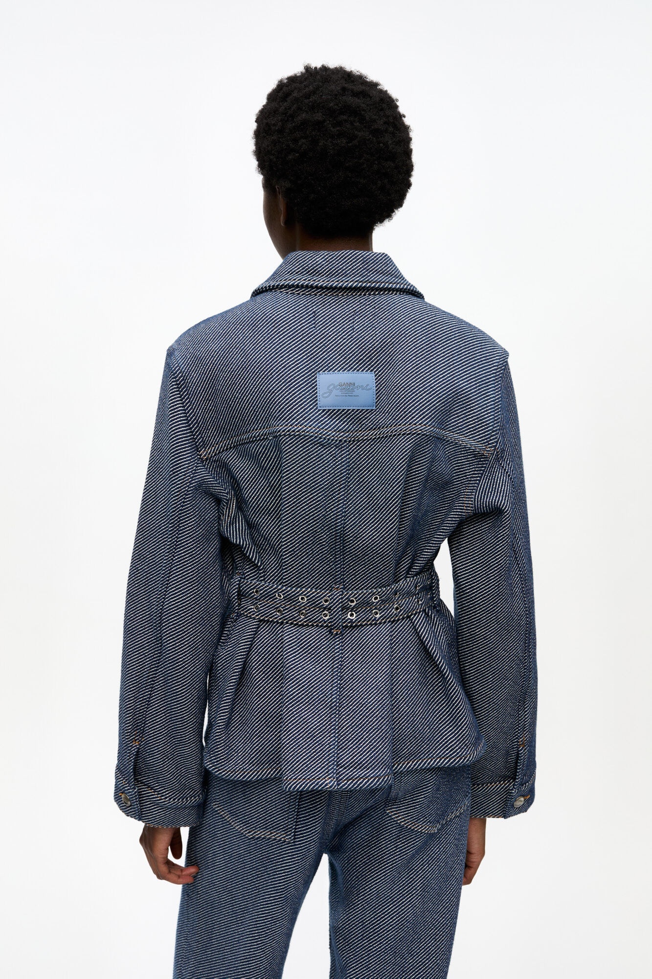 BLUE HEAVY TWILL DENIM SHORT JACKET - 4