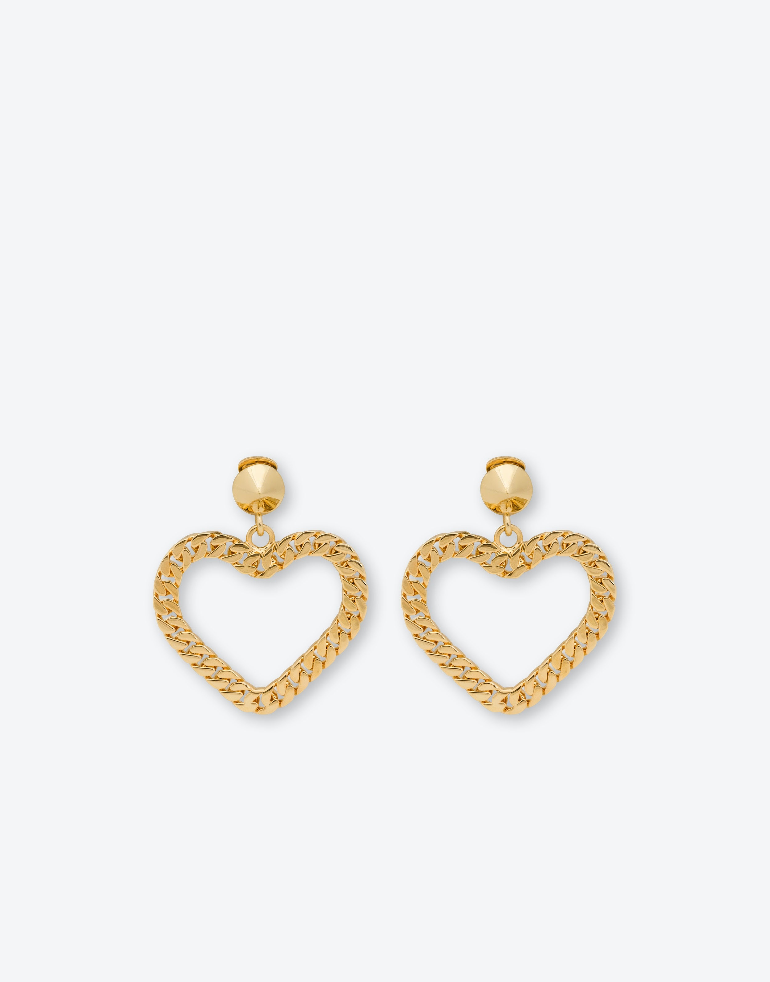 CHAIN HEART EARRINGS - 1