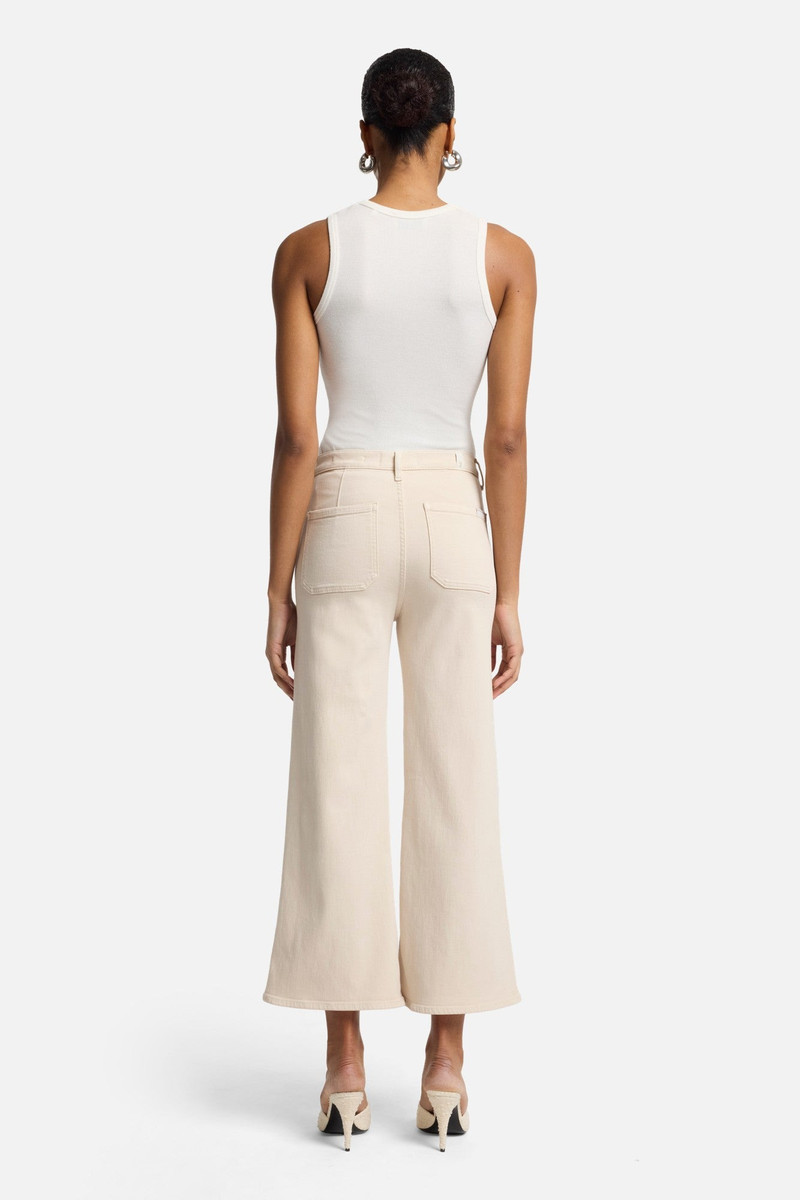 Luxe Vintage Ultra High Rise Cropped Jo in Creme 5