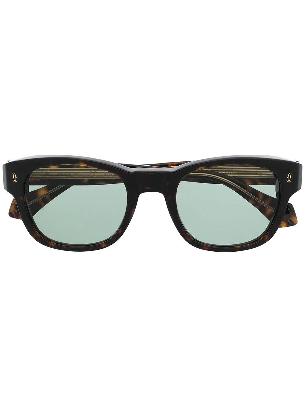 square-frame tortoiseshell-effect sunglasses - 1