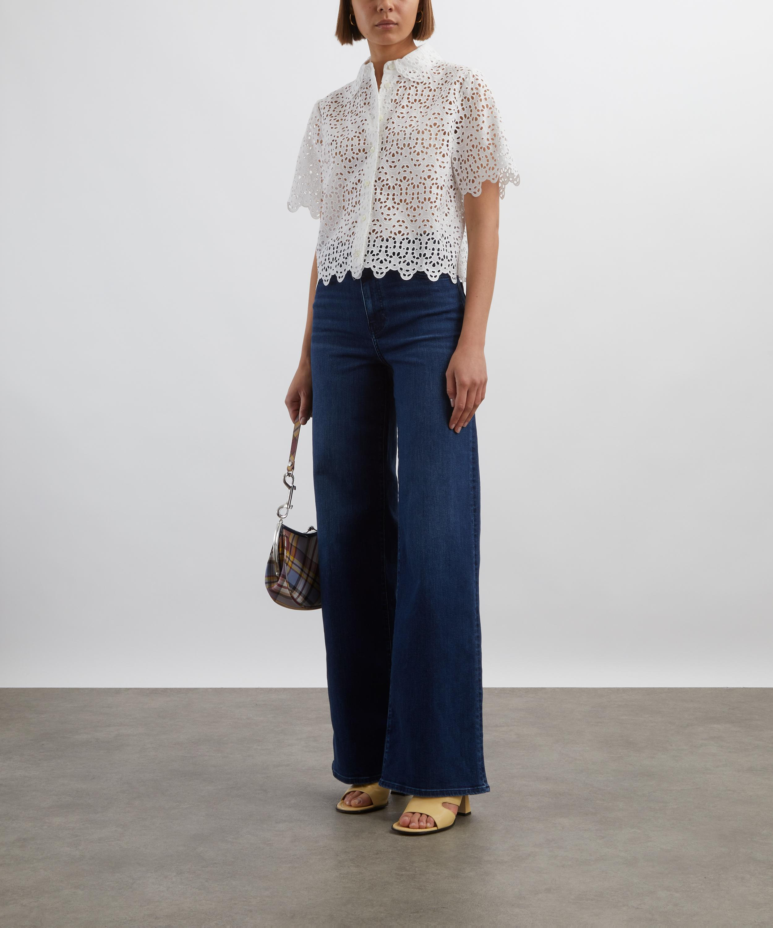 Le Slim Palazzo Jeans in Drizzle - 2