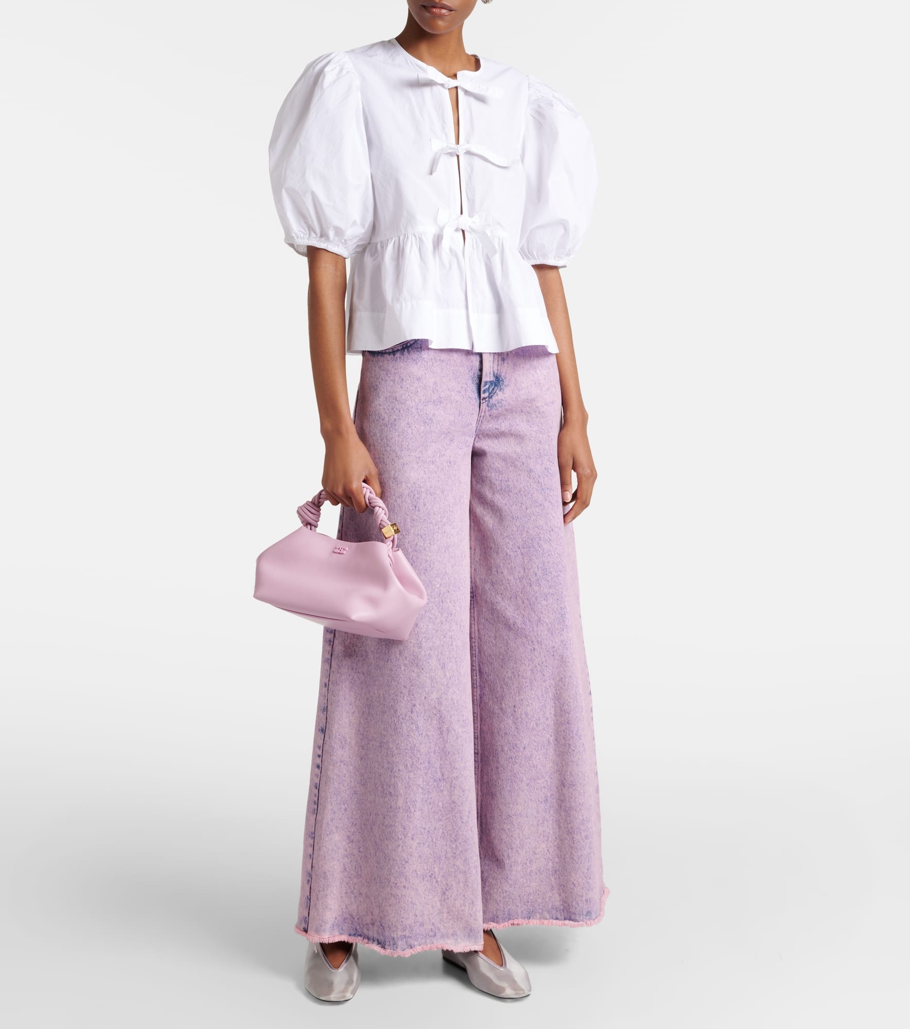 Bow-detail cotton poplin blouse - 2