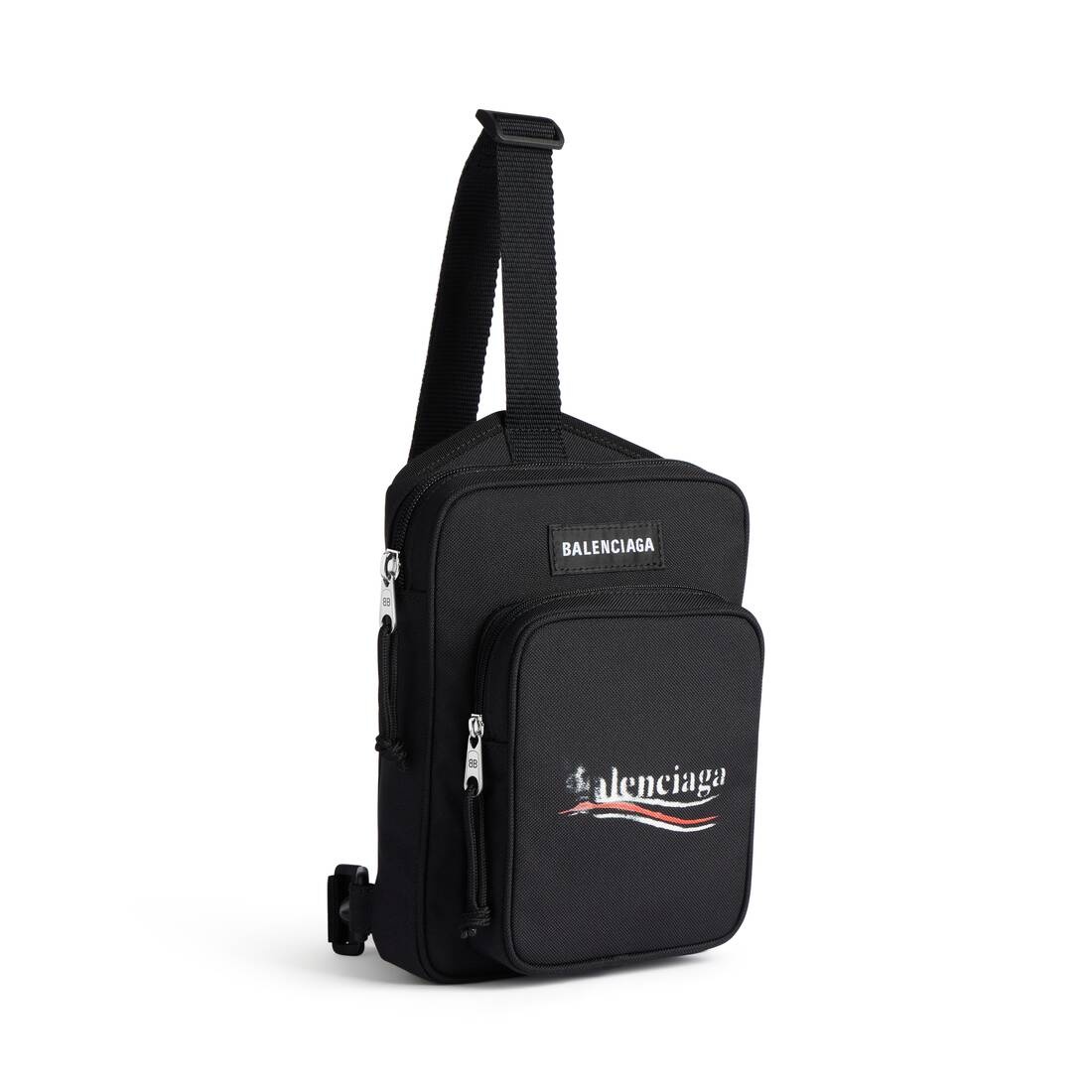 Men's Explorer Crossbody Messenger Bag in Black - 2