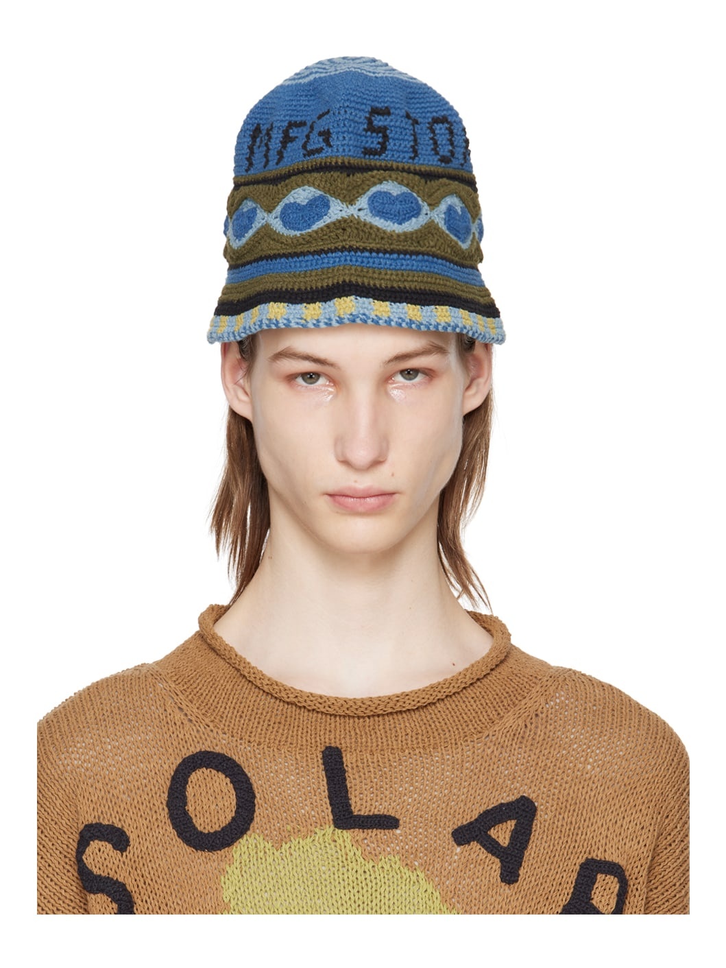 Blue & Khaki Brew Bucket Hat - 1