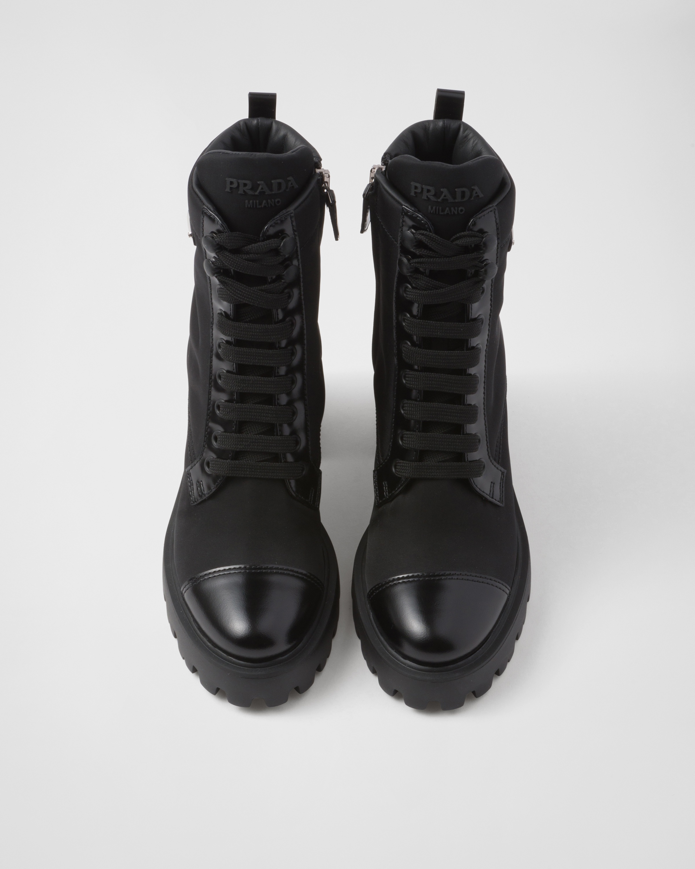 Re-Nylon and leather booties - 4