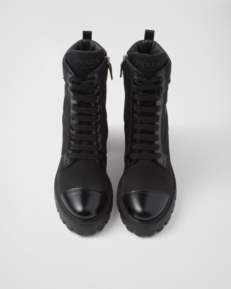 Re-Nylon and leather booties 4