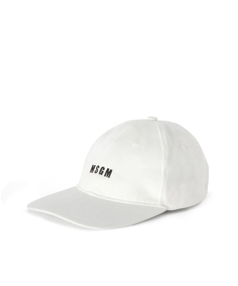 Gabardine cotton baseball cap with embroidered label 1