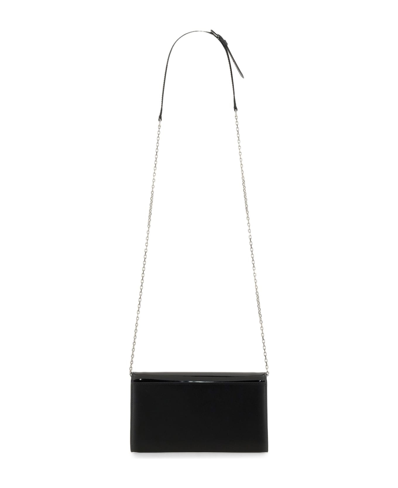 Black Leather Crossbody Bag - 2