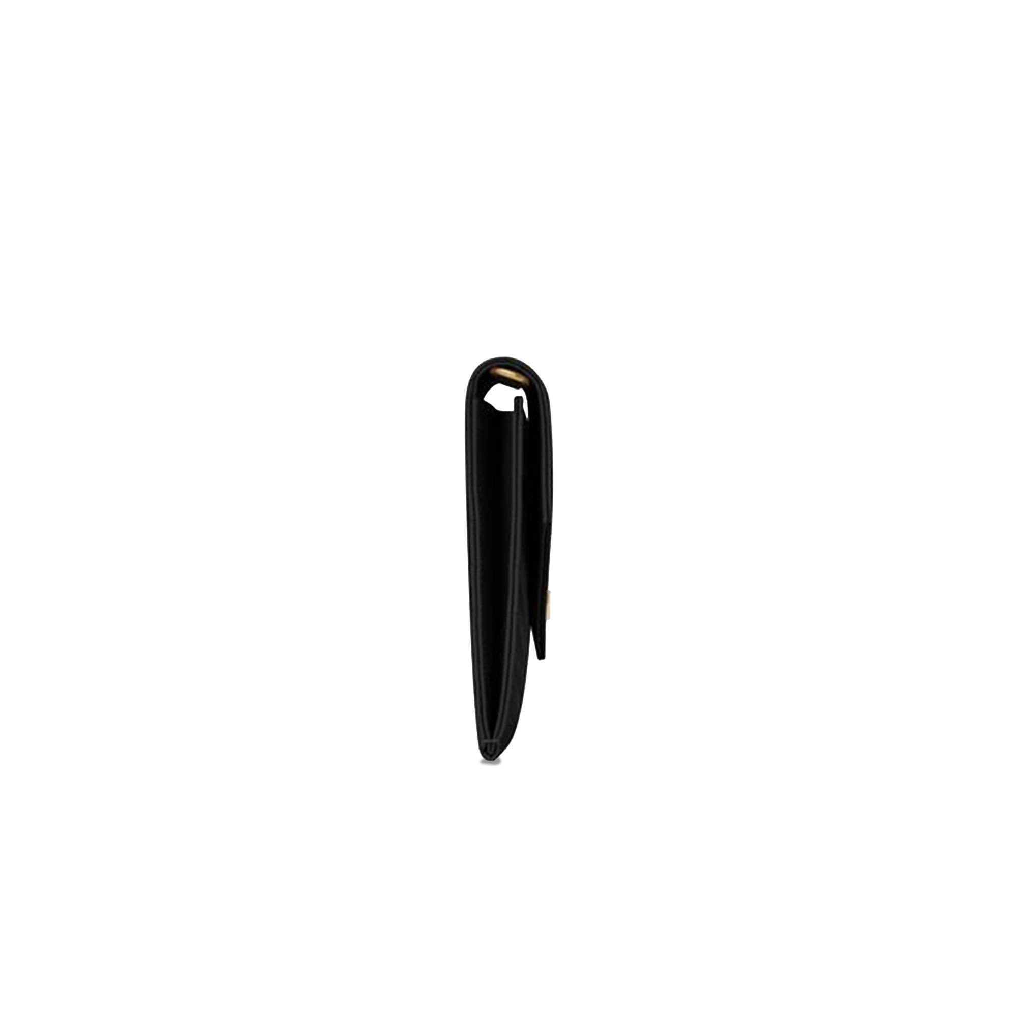 Saint Laurent Cassandre Matelassé Flap Pouch 'Black' - 3