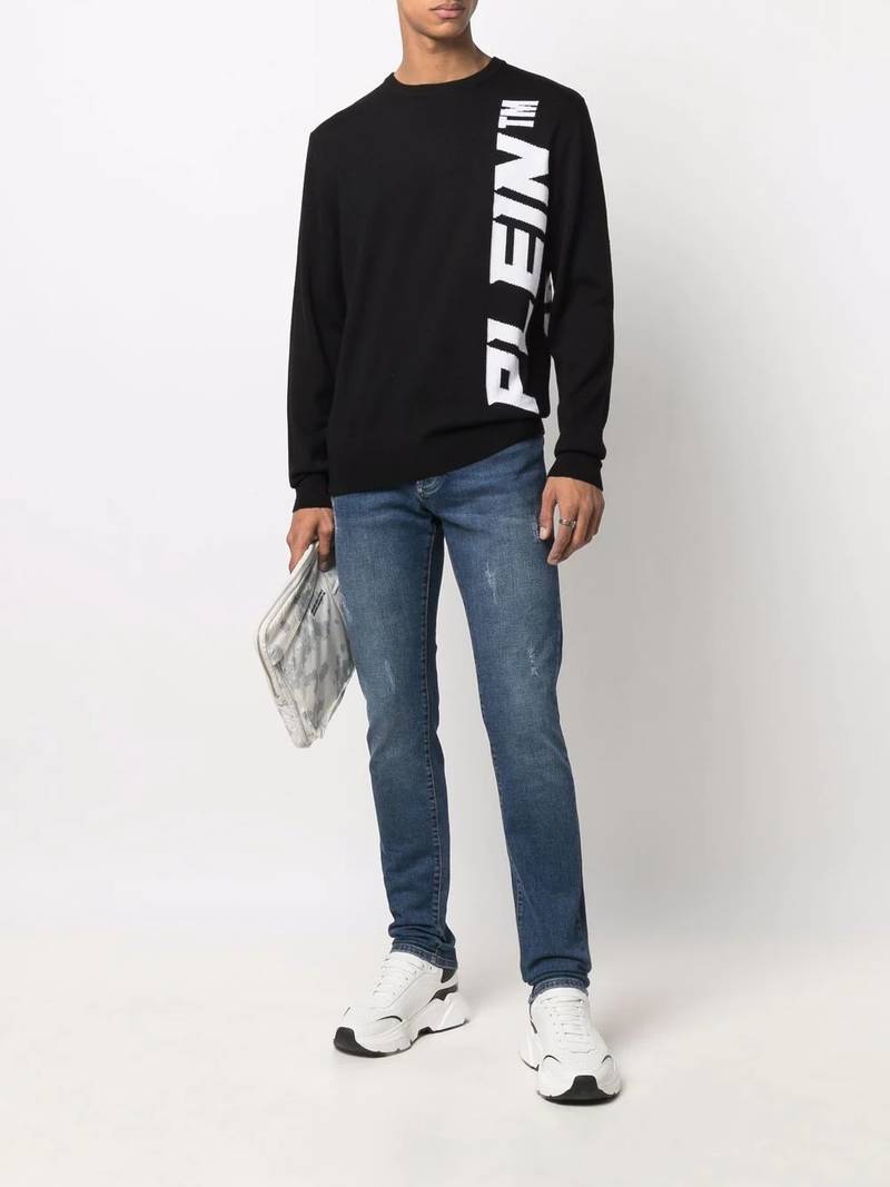 PHILIPP PLEIN mid-rise super-straight jeans outlook