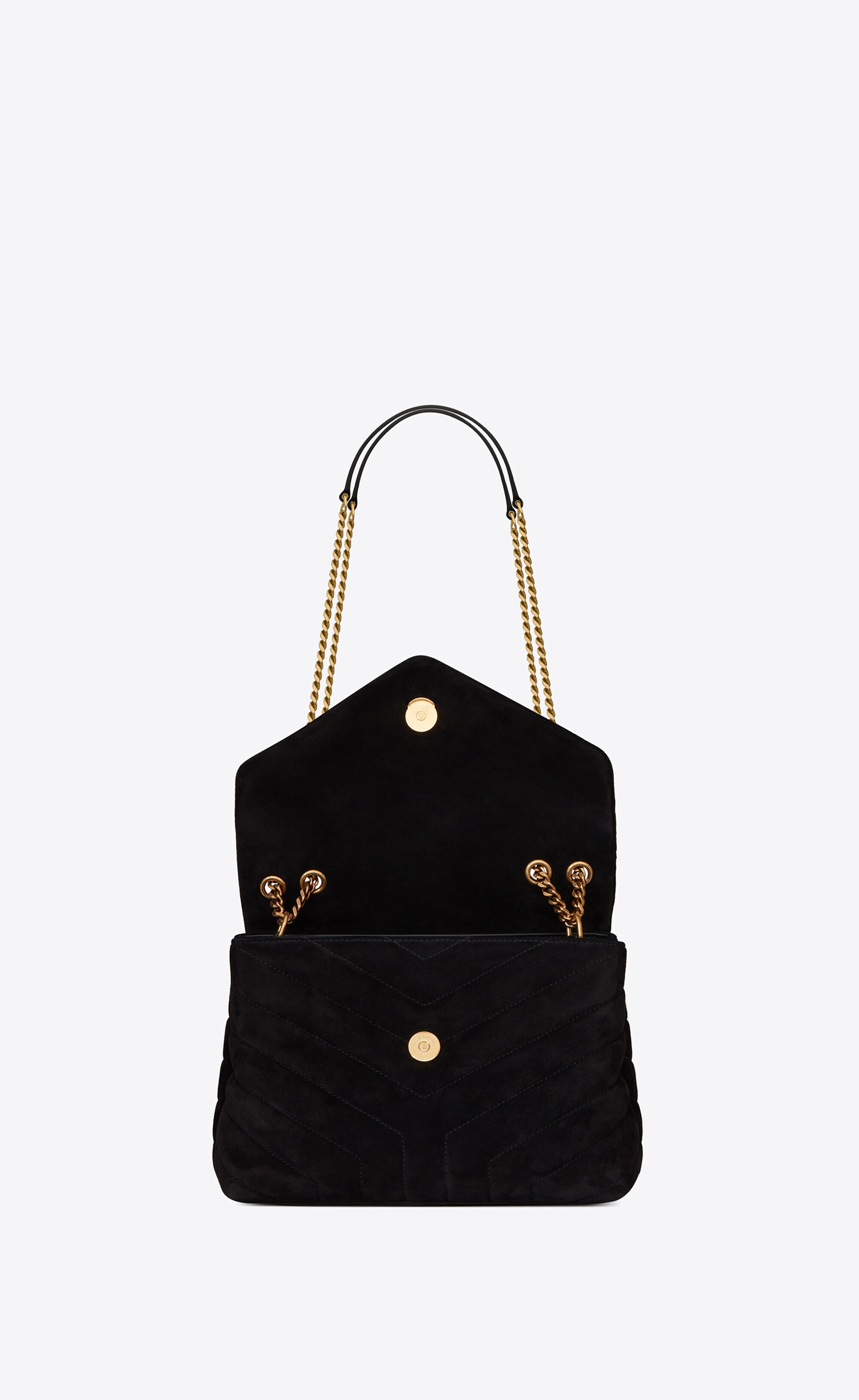 loulou small bag in y-quilted suede - 5