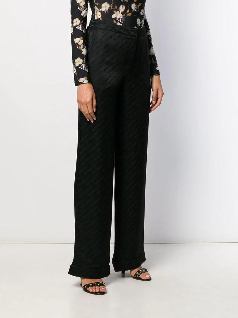 logo jacquard trousers 3