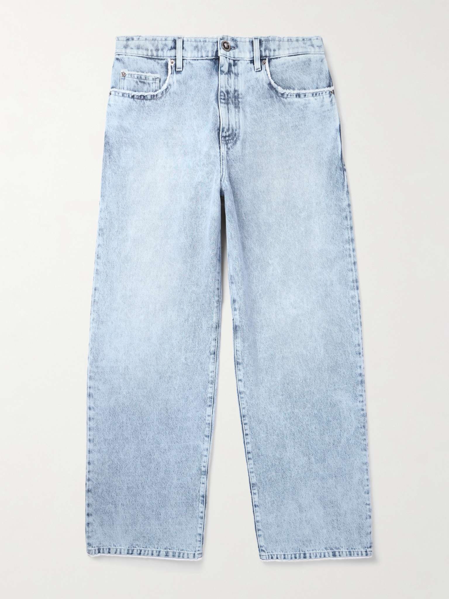 Straight-Leg Distressed Jeans - 1