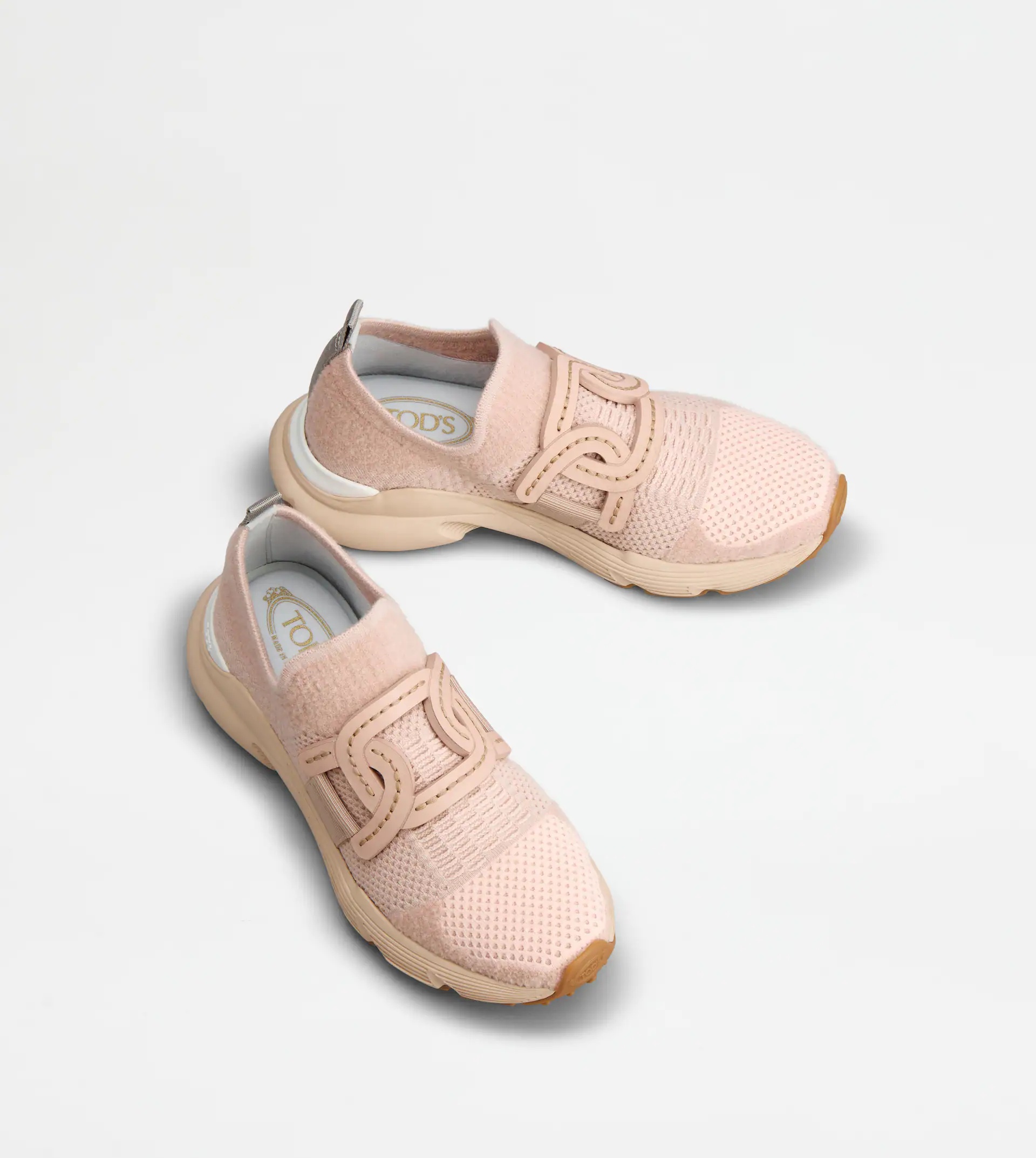 SLIP-ON SNEAKERS IN WOOL-BLEND TECHNICAL FABRIC - PINK - 3