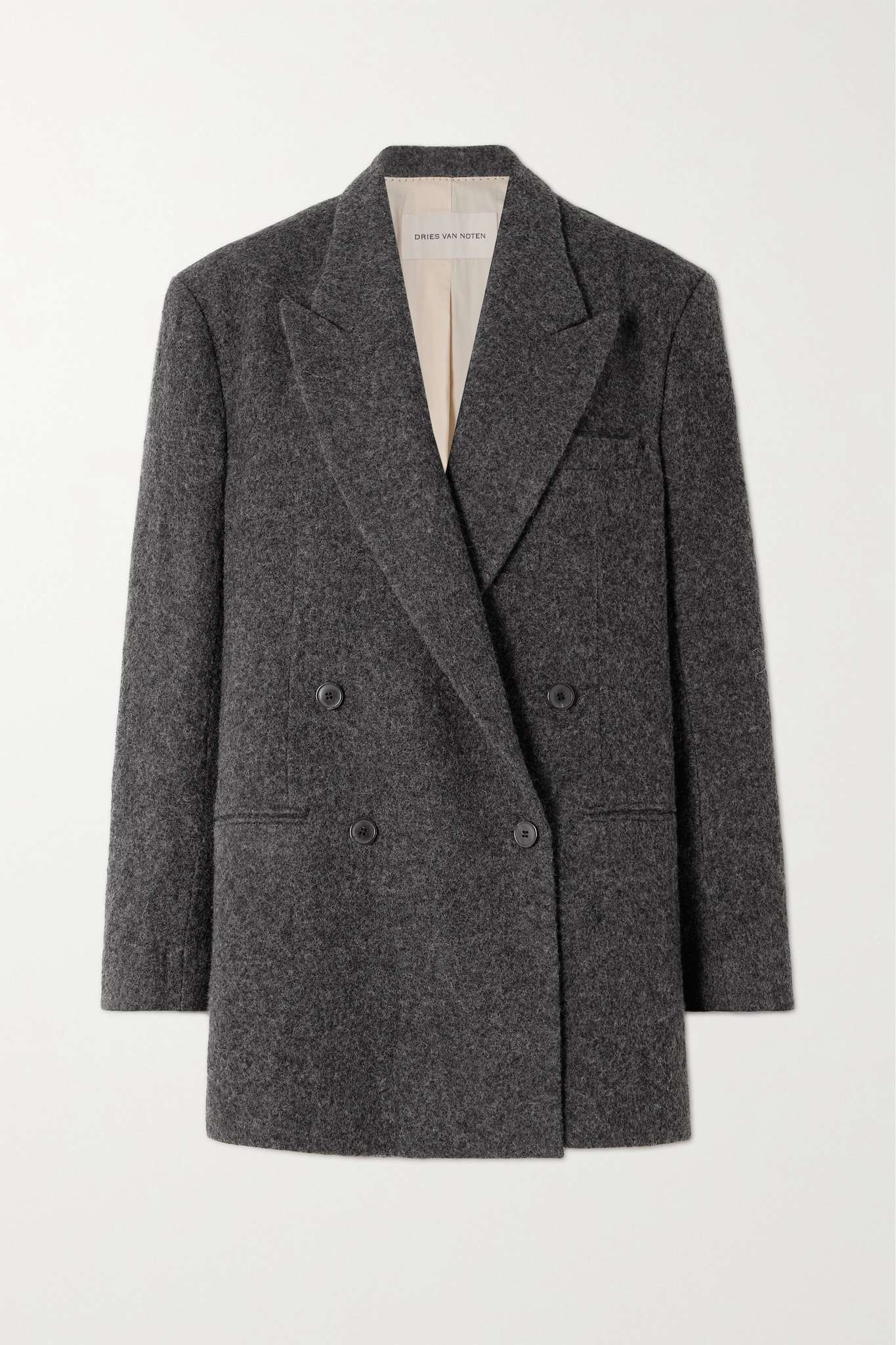 Oversized double-breasted wool jacket - 1