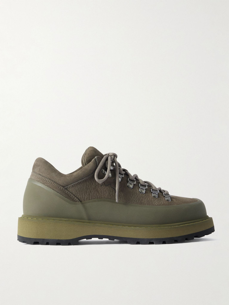 Cornaro Rubber and Nubuck-Trimmed Suede Boots Gray - 1