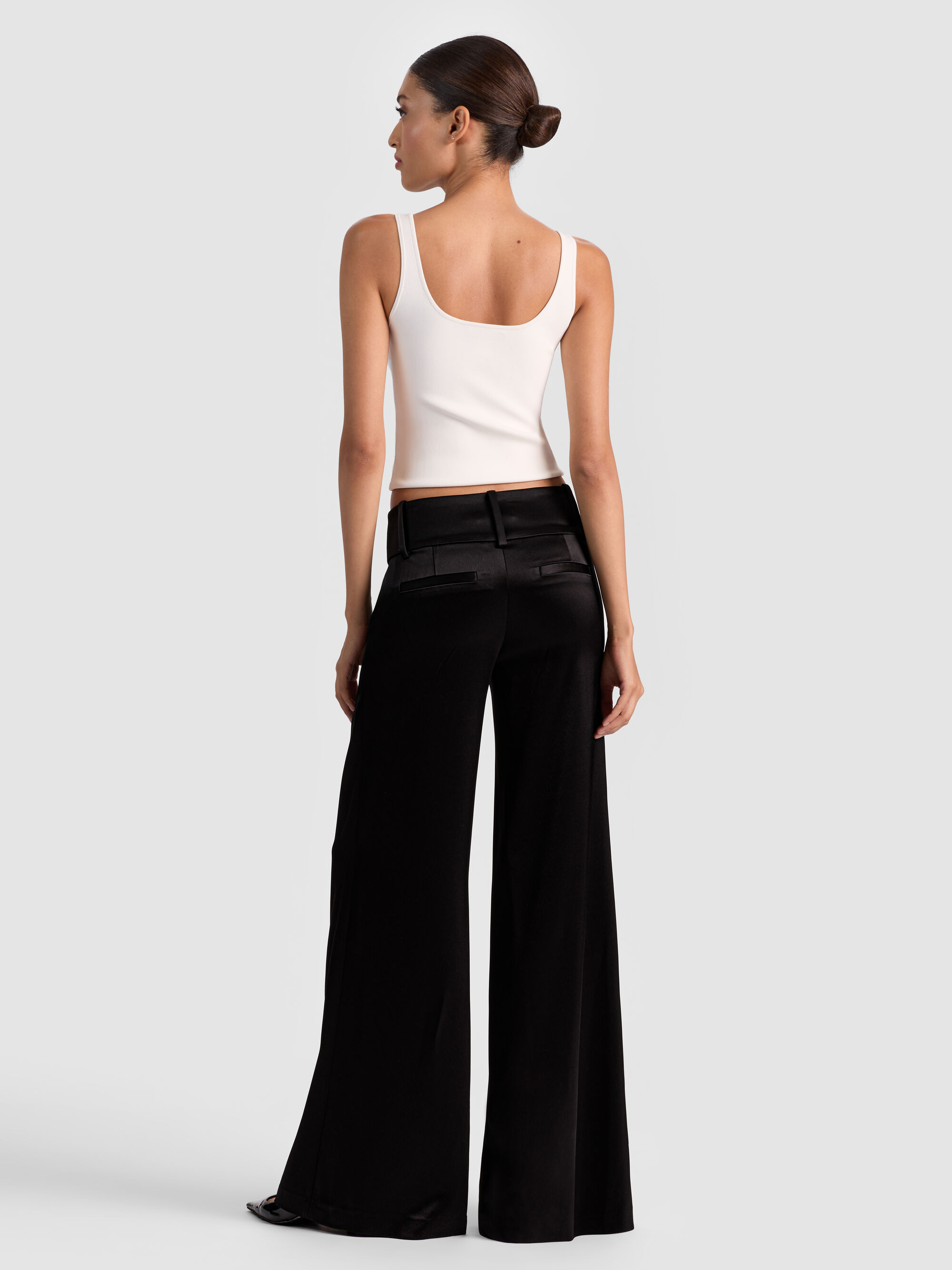 OLIVIA SATIN WIDE LEG PANT - 4