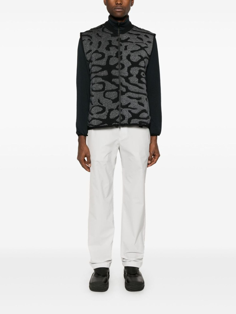 Y-3 patterned-jacquard gilet outlook